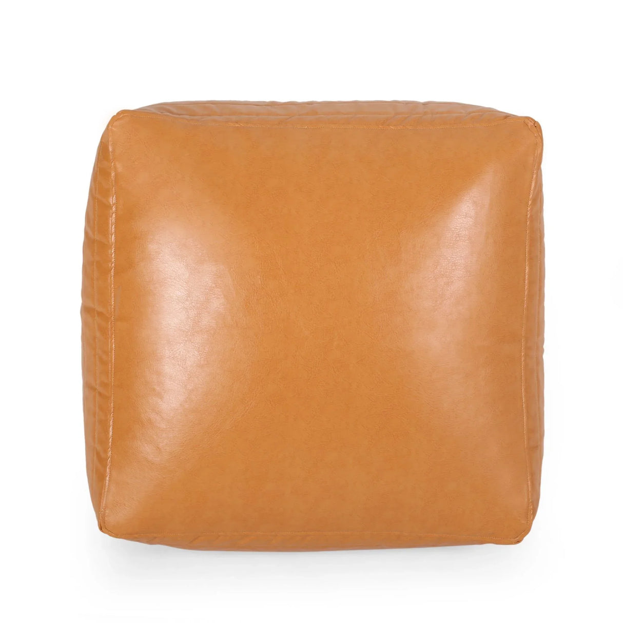 Bambo - Rectangle Pouf Ottoman Floor Cushion - Caramel - Furniture Home Direct
