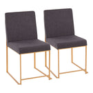 Fuji - Contemporary Stylish Frame, High Back Dining Chair (Set of 2) - Furniture Home Direct