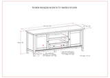Warm Shaker - TV Media Stand - Brown - Furniture Home Direct