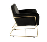 Keira - Velvet Accent Chair With Metal Base - Furniture Home Direct