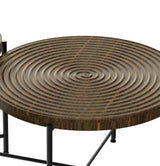 Coffee And End Table Set Waterproof Cover, Distressed Cylindrical Design, Legs Classic Rustic Charm (Set of 2) - Furniture Home Direct