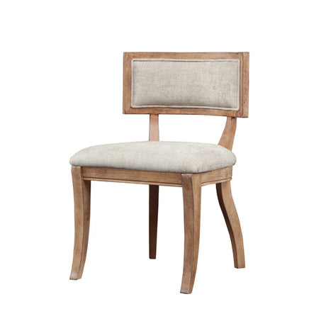 Classic Dining Chair With Curved Back (Set of 2) - Beige / Light Natural - Furniture Home Direct
