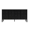Stylish Storage Cabinet Sideboard With Unique Geometric Circle Door Design - Black - Furniture Home Direct