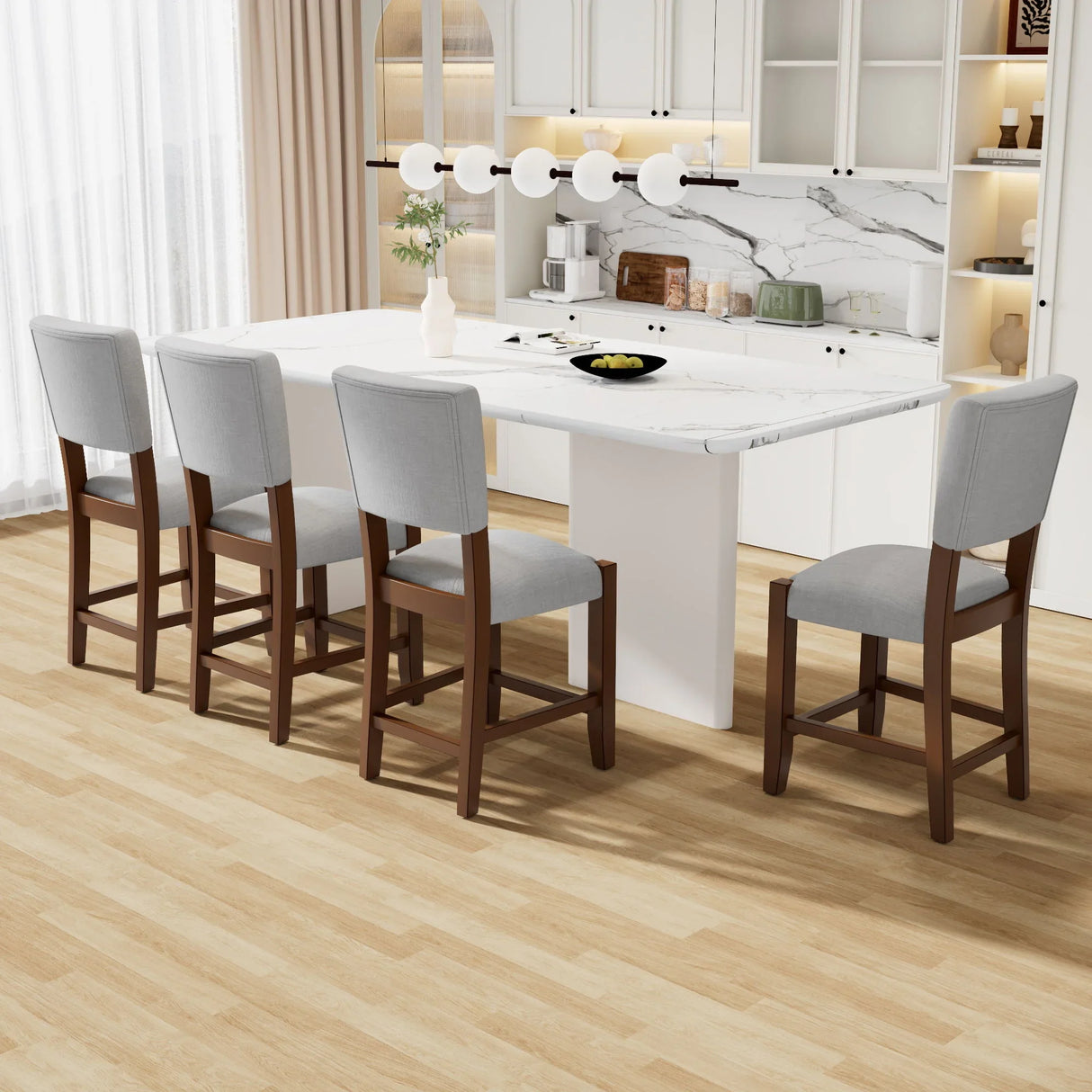 Mid Century Modern Bar Stools, Upholstered Counter Chairs - Furniture Home Direct