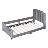 Upholstered Daybed With Classic Stripe Shaped Headboard - Furniture Home Direct