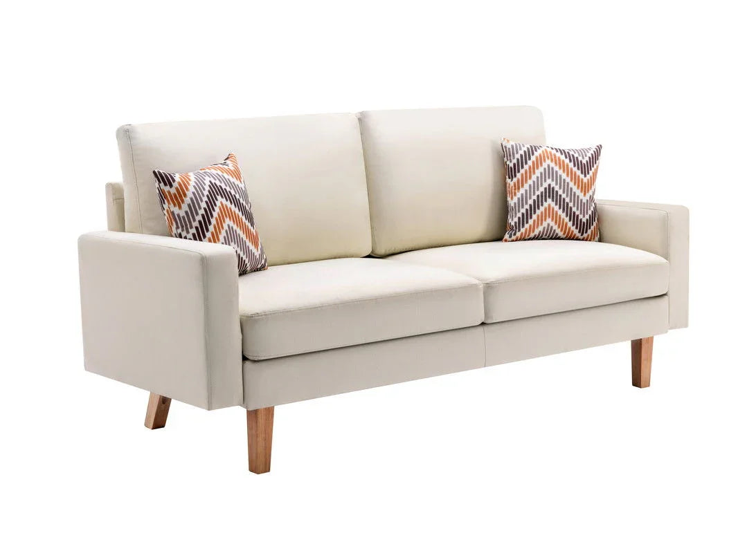 Bahamas - Minimalistic Sofa With 2 Throw Pillows - Furniture Home Direct