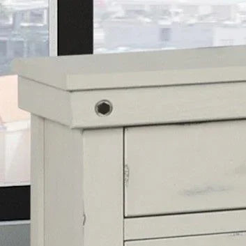3 Drawer Elegant Nightstand - White - Furniture Home Direct