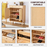 Modern Rattan Shoe Cabinet - Furniture Home Direct