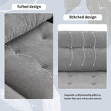 Sectional Sofa Cloud Chenille L Shape With Ottoman Gray - Furniture Home Direct