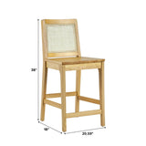 Transitional Counter Stool (Set of 2) - Natural - Furniture Home Direct