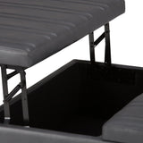 Ellis - Coffee Table Storage Ottoman Contemporary Design - Furniture Home Direct