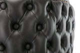 Counter Height Bar Stools Tufted Upholstered Dark Gray - Furniture Home Direct