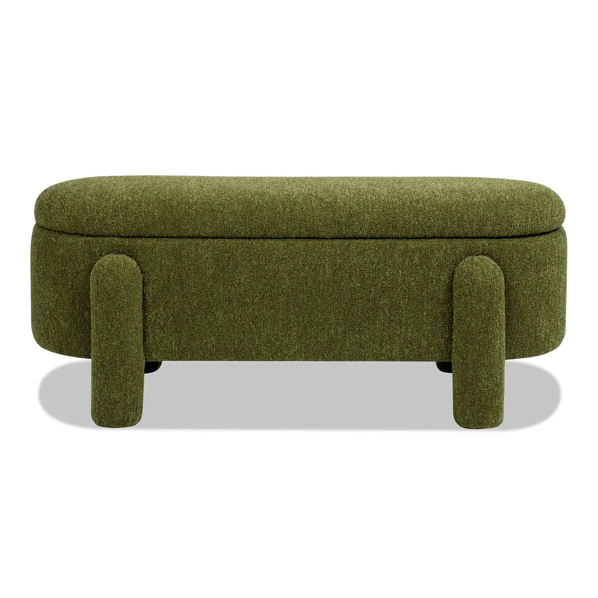 Hugo - Oval Fully Upholstered Storage Bench - Furniture Home Direct
