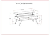 Hunter - Handcrafted Lift Top Coffee Table - Furniture Home Direct