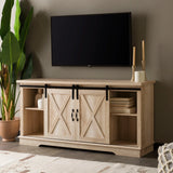 Farmhouse Sliding X Barn Door TV Stand - Furniture Home Direct