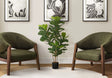 41" Tall, Artificial Plant, Fiddle Tree, Indoor, Faux, Fake, Floor, Greenery, Potted, Real Touch, Decorative - Green / Black - Furniture Home Direct
