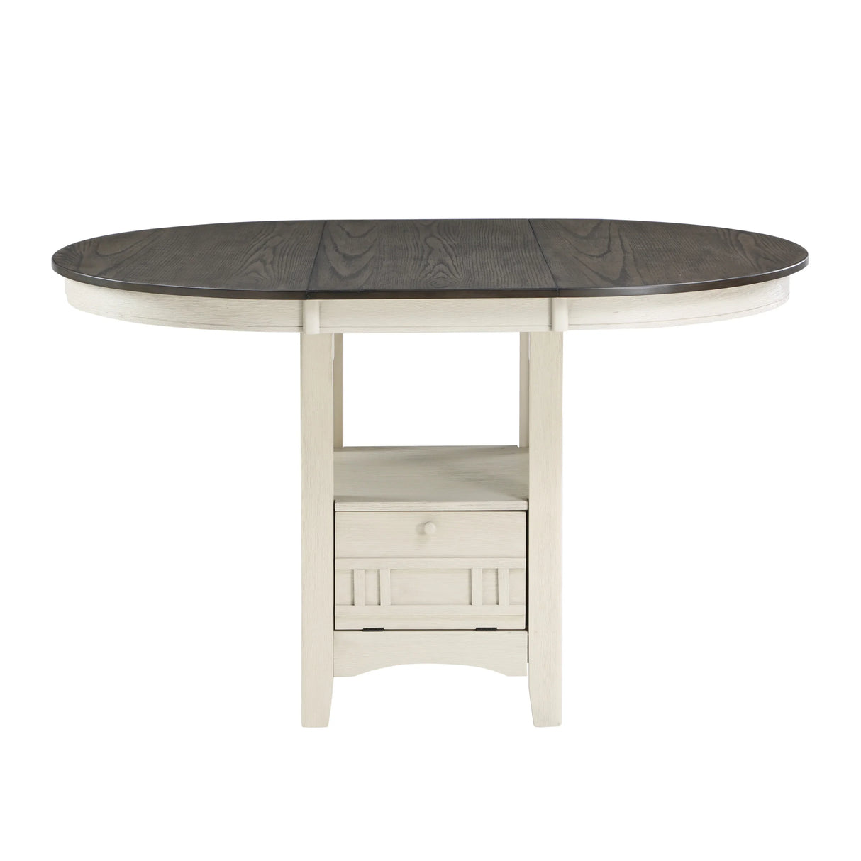 Counter Height Dining Set With Storage Base Antique White - Furniture Home Direct