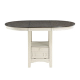 Counter Height Dining Set With Storage Base Antique White - Furniture Home Direct