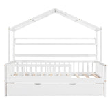 Playhouse Bed With Trundle, Kids Bed With Shelf - Furniture Home Direct