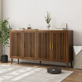 Grille Striped Sideboard Buffet Cabinet With Storage - Furniture Home Direct
