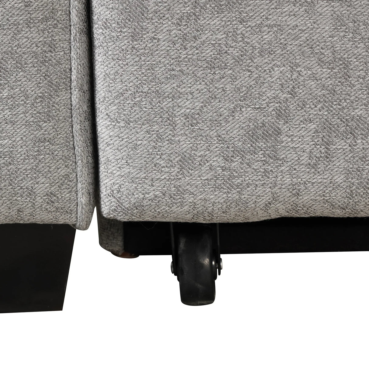 66.5" Upholstered Loveseat With Pull Out Bed, Two Throw Pillows, Dual USB Charging Port and Adjustable Backrest - Light Gray - Furniture Home Direct