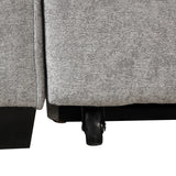 66.5" Upholstered Loveseat With Pull Out Bed, Two Throw Pillows, Dual USB Charging Port and Adjustable Backrest - Light Gray - Furniture Home Direct