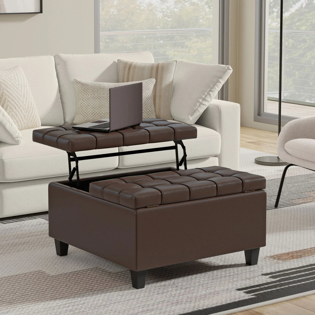 Harrison - Large Coffee Table Storage Ottoman - Furniture Home Direct