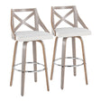 Charlotte - Farmhouse Fixed Height Bar Stool With Round Footrest (Set of 2) - Furniture Home Direct
