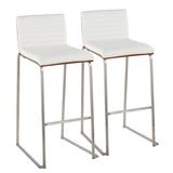 Mason Mara - Contemporary Fixed Height Barstool (Set of 2) - Furniture Home Direct