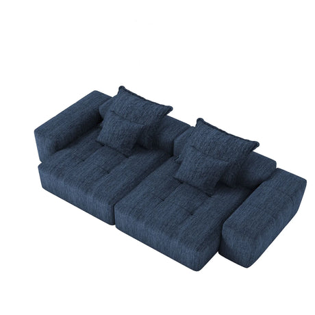 Modern Oversized Diy Combination Modular Sectional Sofa With Pillows - Furniture Home Direct