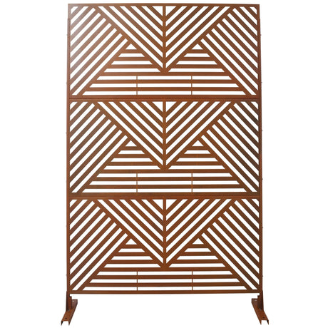 Freestanding Outdoor & Indoor Freestanding Metal Privacy Screen - Furniture Home Direct