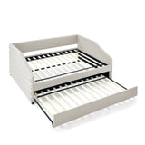 Elegant Daybed With Trundle Upholstered Tufted Sofa Bed - Furniture Home Direct