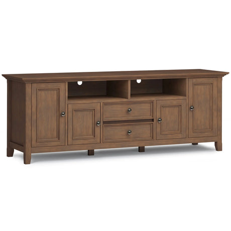Amherst - Wide TV Media Stand - Rustic Natural Aged Brown - Furniture Home Direct