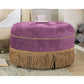 Yolanda - Luxurious Upholstery Round Upholstered Accent Ottoman - Furniture Home Direct