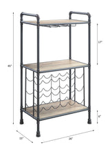Brantley - Wine Rack - Gray / Oak - Furniture Home Direct