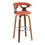 Gardenia - Mid Century Modern Fixed Height Barstool With Swivel With Round Footrest (Set of 2) - Furniture Home Direct