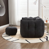 Soft Chenille Bean Bag Chair With High Resilient Foam - Furniture Home Direct