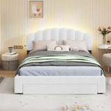 Upholstered Platform Bed With Drawer - Furniture Home Direct