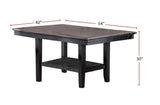 Dining Set Transitional Table With Shelf 6 Chairs Coffee - Furniture Home Direct