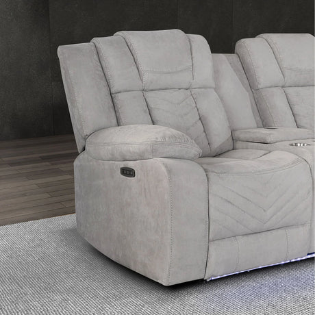 Raize Power Sectional - Ash - Furniture Home Direct