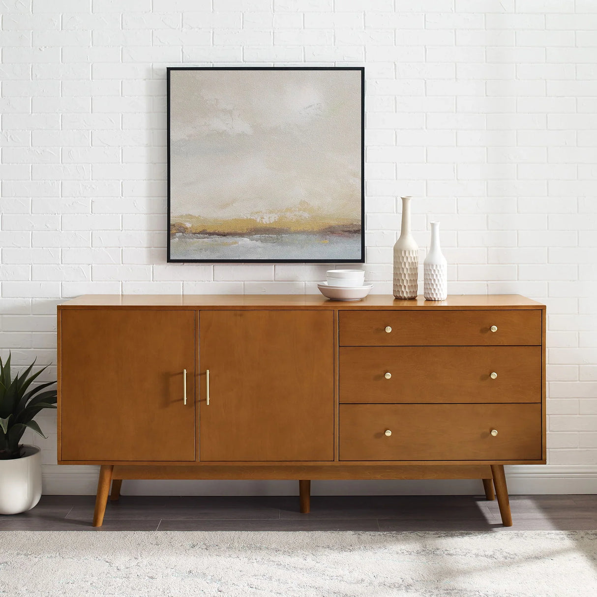 Mid-Century Modern Minimalist 2 Door Sideboard - Furniture Home Direct