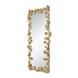Full Length Mirror With en Leaf Accents, Floor Miiror For Living Room Bedroom - Gold - Furniture Home Direct