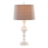 Morocco - Farmhouse Poly Table Lamp (Set of 2) - Distressed Off White / Soft Gray - Furniture Home Direct