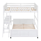 Full Over Full Bunk Bed With Desk - Furniture Home Direct