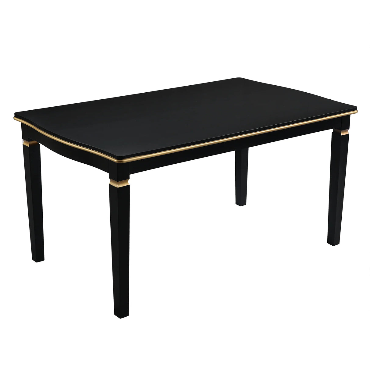 Dining Set With Tufted High Back Chairs And Bench Black - Furniture Home Direct