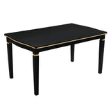 Dining Set With Tufted High Back Chairs And Bench Black - Furniture Home Direct