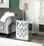 Noralie - Mirrored Faux Diamonds Accent Table - Silver - Furniture Home Direct