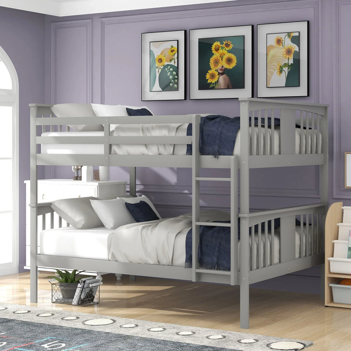Bunk Bed With Ladder For Bedroom, Guest Room Furniture - Furniture Home Direct