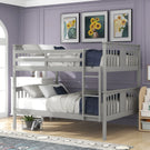 Bunk Bed With Ladder For Bedroom, Guest Room Furniture - Furniture Home Direct