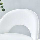 Counter Height Stools Upholstered Gold Footrest White - Furniture Home Direct